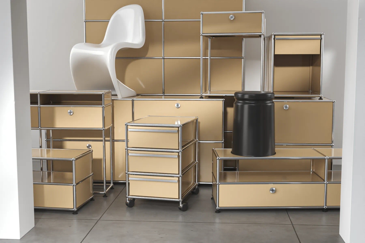 Einige USM Haller Möbel in Beige