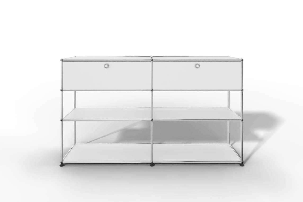 USM Haller Highboard mit 2 Klapptüren und 2 offenen Ebenen Produktbild