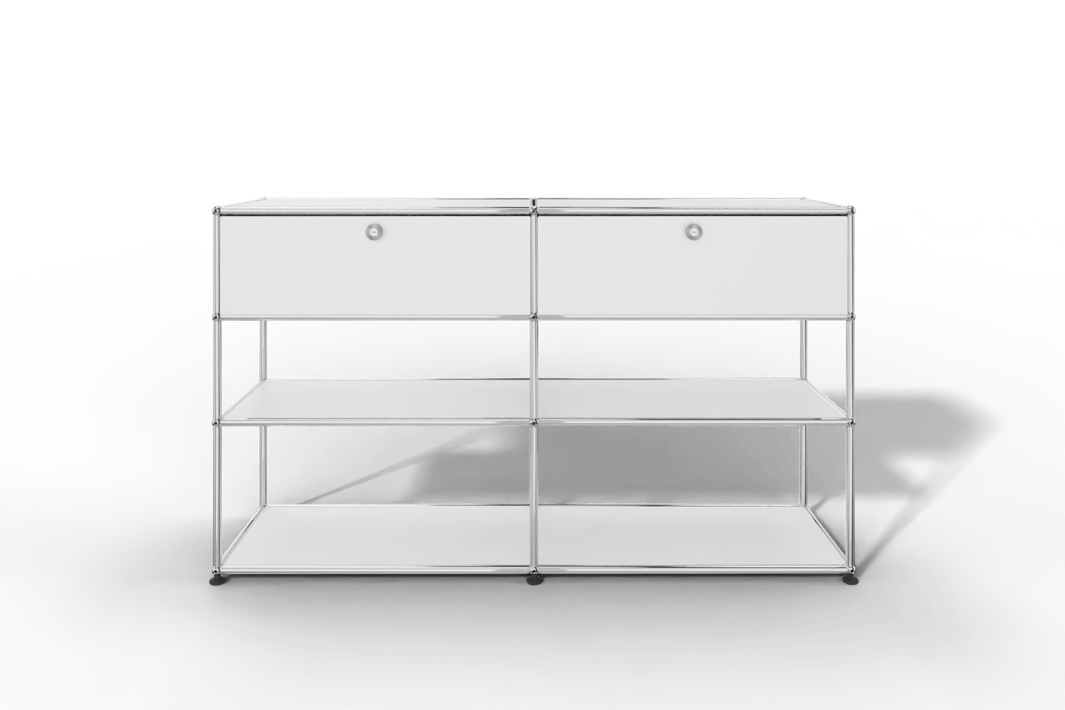 USM Haller Highboard mit 2 Klapptüren und 2 offenen Ebenen Produktbild
