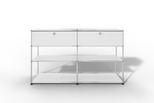 USM Haller Highboard mit 2 Klapptüren und 2 offenen Ebenen