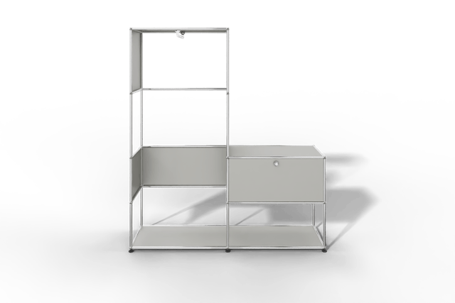 USM Haller Garderobe, 1500 mm breit, mit Klapptüre