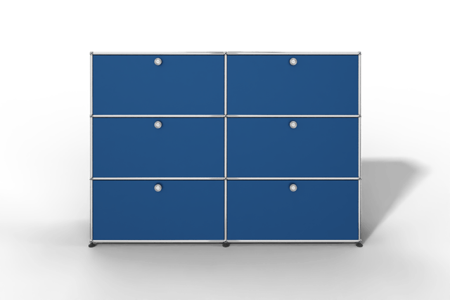 USM Haller Highboard, mit 6 Klapptüren, von Paul Schärer & Fritz Haller