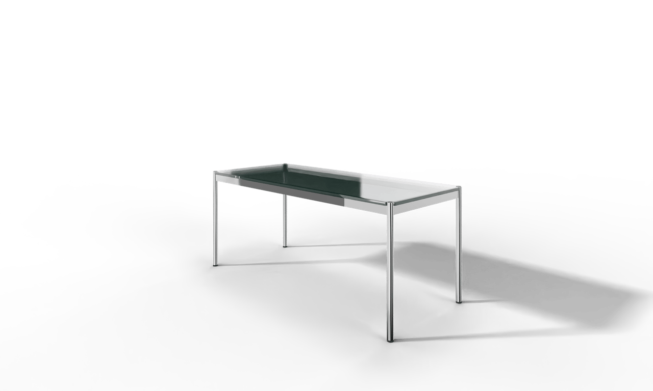 USM Haller Glastisch, Tiefe 750 mm, Länge wählbar Produktbild