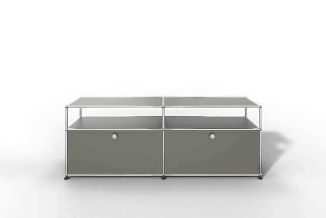 USM Haller Lowboard, mit 2 Klapptüren, von Paul Schärer & Fritz Haller