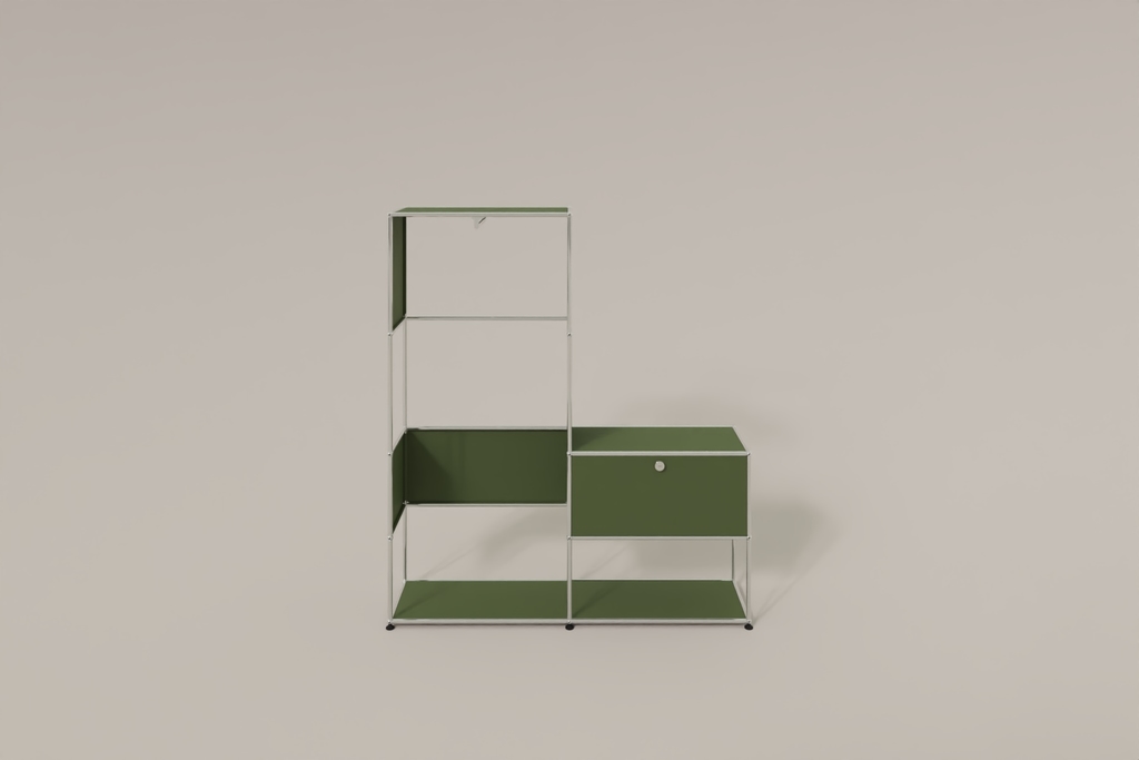USM Haller Garderobe, 1500 mm breit, mit Klapptüre