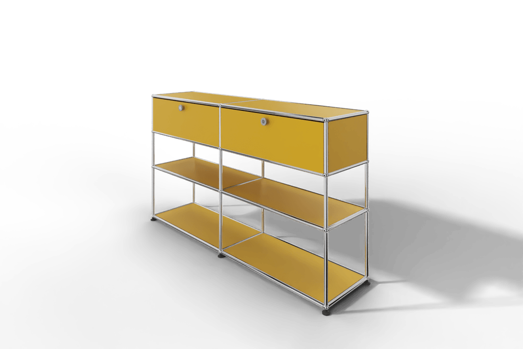 USM Haller Highboard mit 2 Klapptüren und 2 offenen Ebenen Produktbild