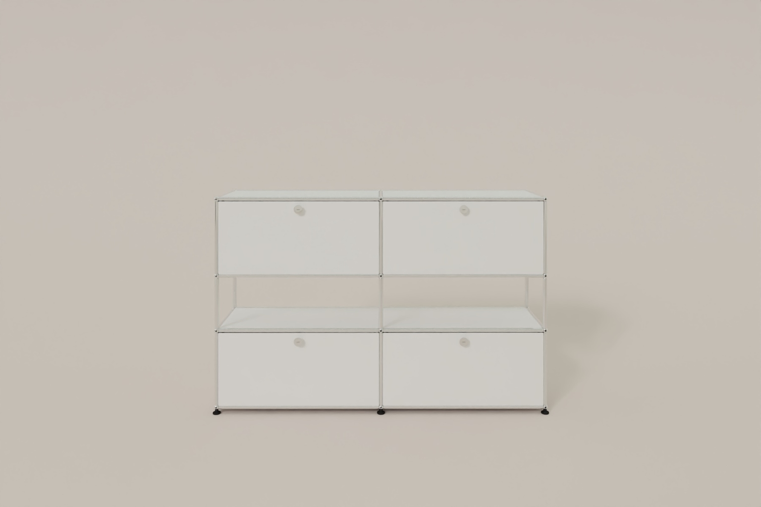 USM Haller Highboard mit 4 Klapptüren und offener Ebene Produktbild