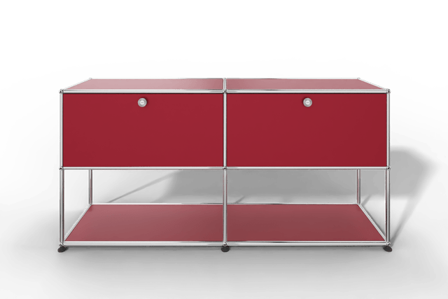 USM Haller Sideboard, 2 Klapptüren, untere Ebene offen