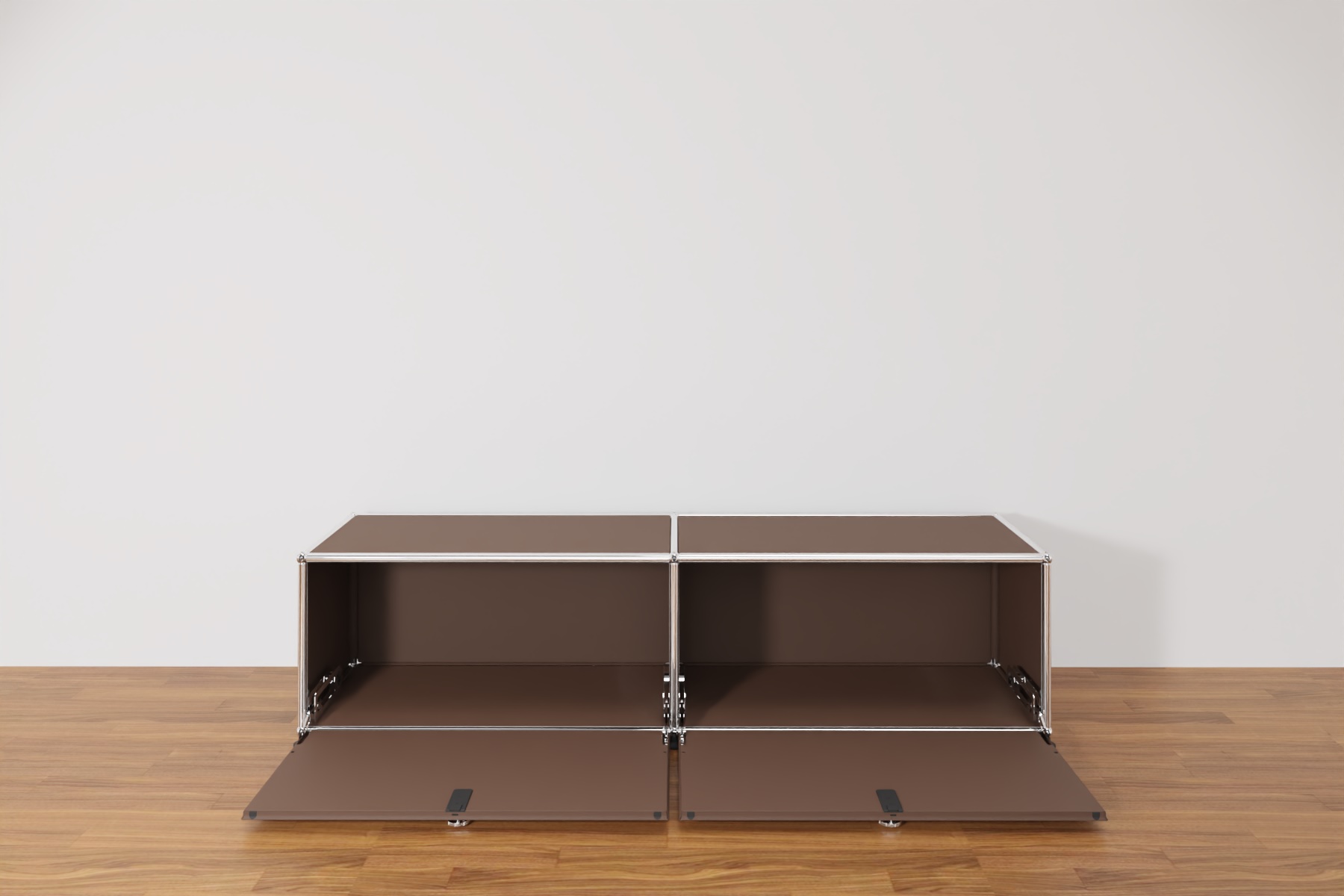 USM Haller Lowboard mit 2 Klapptüren in Braun, Ausstellungsstück Produktbild