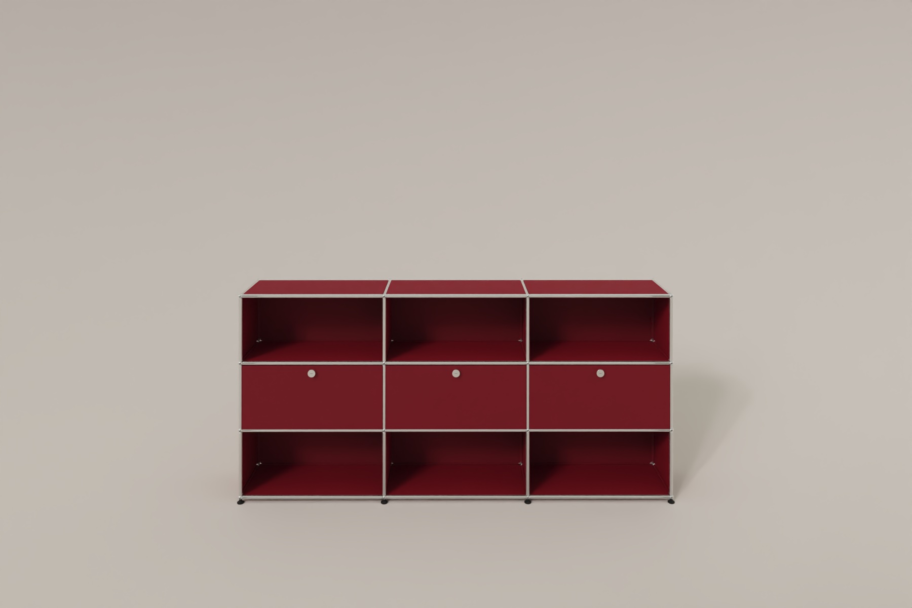 USM Haller Highboard mit 3 Klapptüren und 6 offenen Fächern Produktbild
