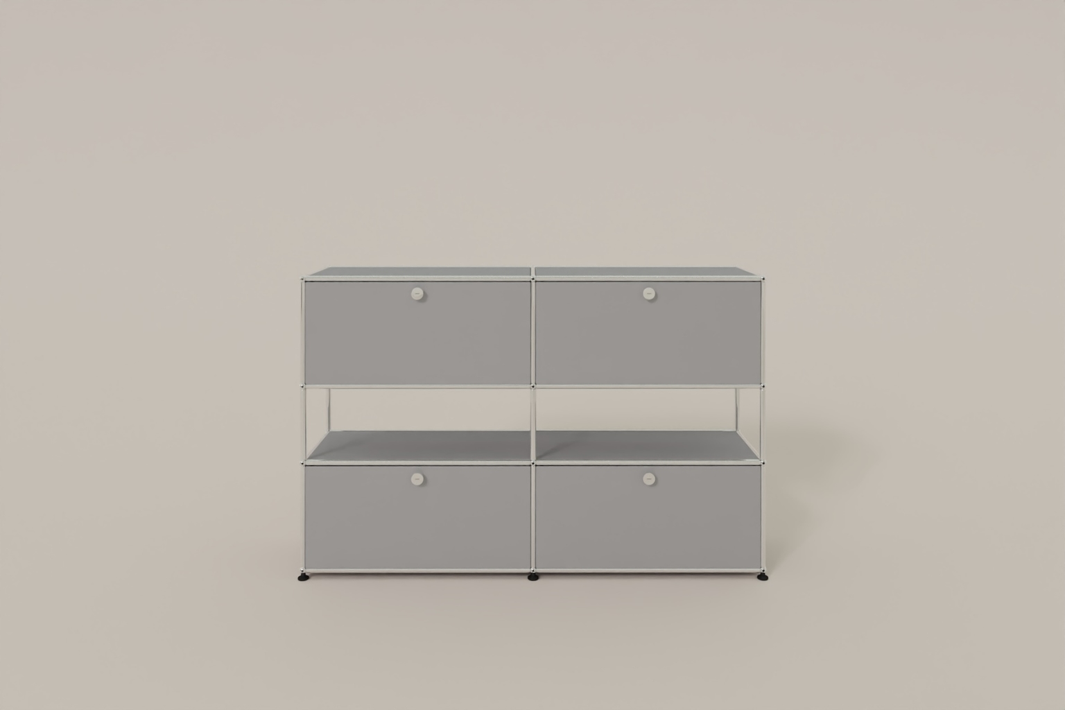 USM Haller Highboard mit 4 Klapptüren und offener Ebene Produktbild