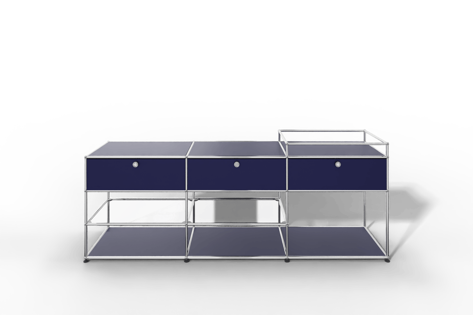 Sideboard mit 3 Klapptüren und offenen Fächern Produktbild