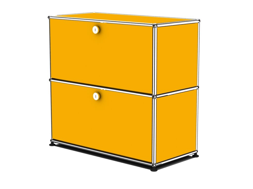Das beliebte USM Haller Sideboard. 2 Fächer mit Klapptüren übereinander. Produktbild
