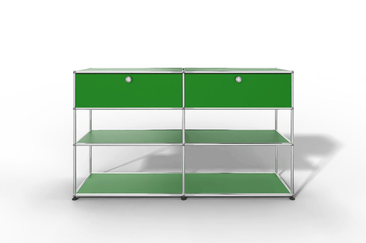 USM Haller Highboard mit 2 Klapptüren und 2 offenen Ebenen Produktbild