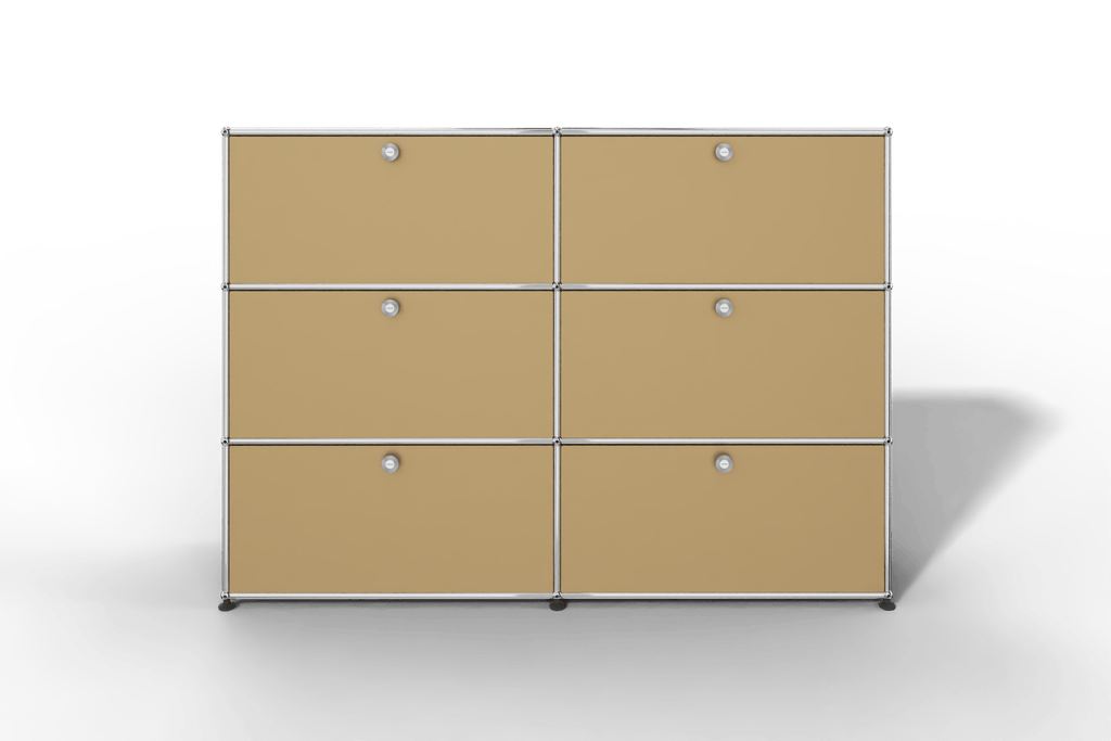 USM Haller Highboard, mit 6 Klapptüren, von Paul Schärer & Fritz Haller