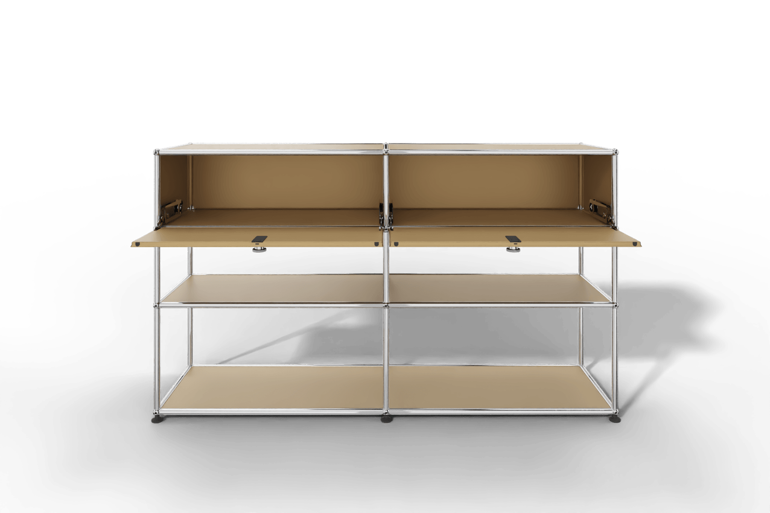 USM Haller Highboard mit 2 Klapptüren und 2 offenen Ebenen Produktbild