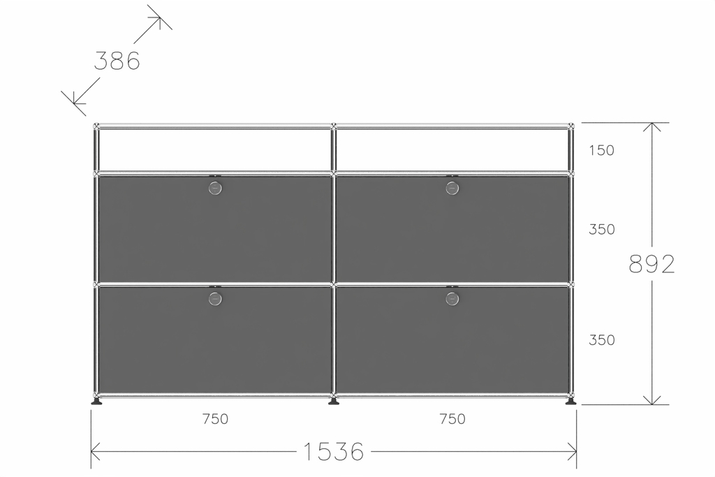 USM Haller Sideboard mit Schubladen und Klapptüren Produktbild