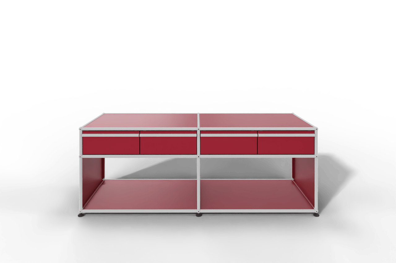 USM Haller Sideboard, mit 4 Schubladen A6 und 2 offenen Fächern. Tiefe 50 cm. Produktbild