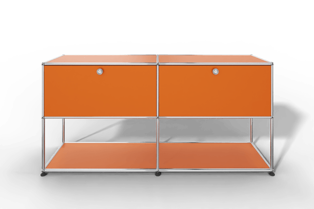 USM Haller Sideboard, 2 Klapptüren, untere Ebene offen