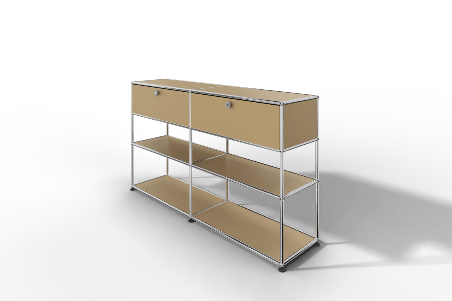 USM Haller Highboard mit 2 Klapptüren und 2 offenen Ebenen Produktbild