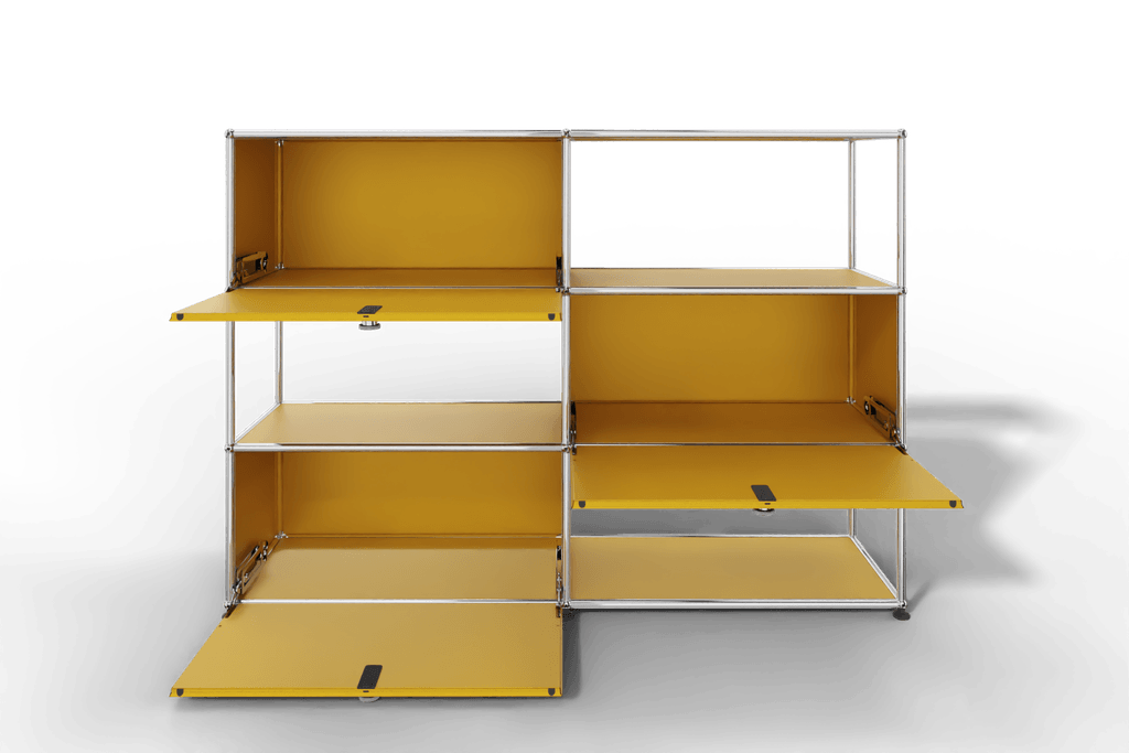 USM Haller Highboard/Raumteiler, 3 offene Elemente, 3 Klapptüren Produktbild