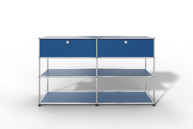 USM Haller Highboard mit 2 Klapptüren und 2 offenen Ebenen