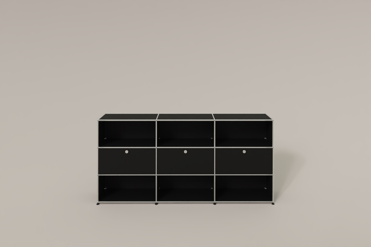 USM Haller Highboard mit 3 Klapptüren und 6 offenen Fächern Produktbild