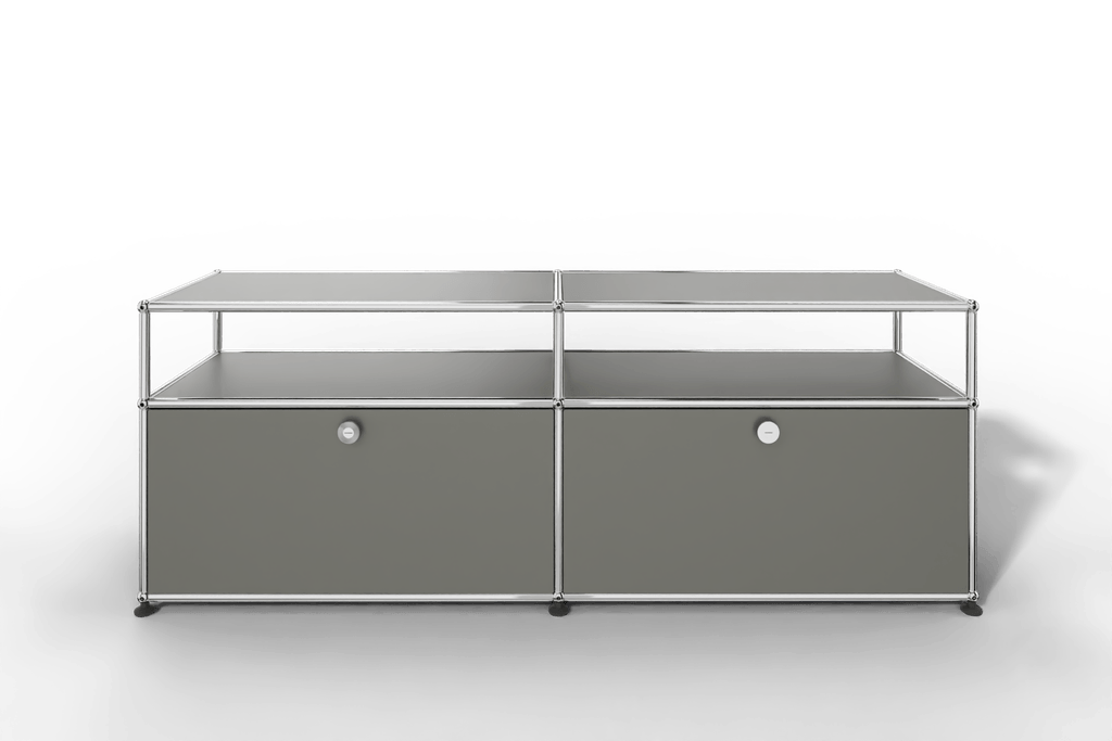 USM Haller Lowboard, mit 2 Klapptüren, von Paul Schärer & Fritz Haller