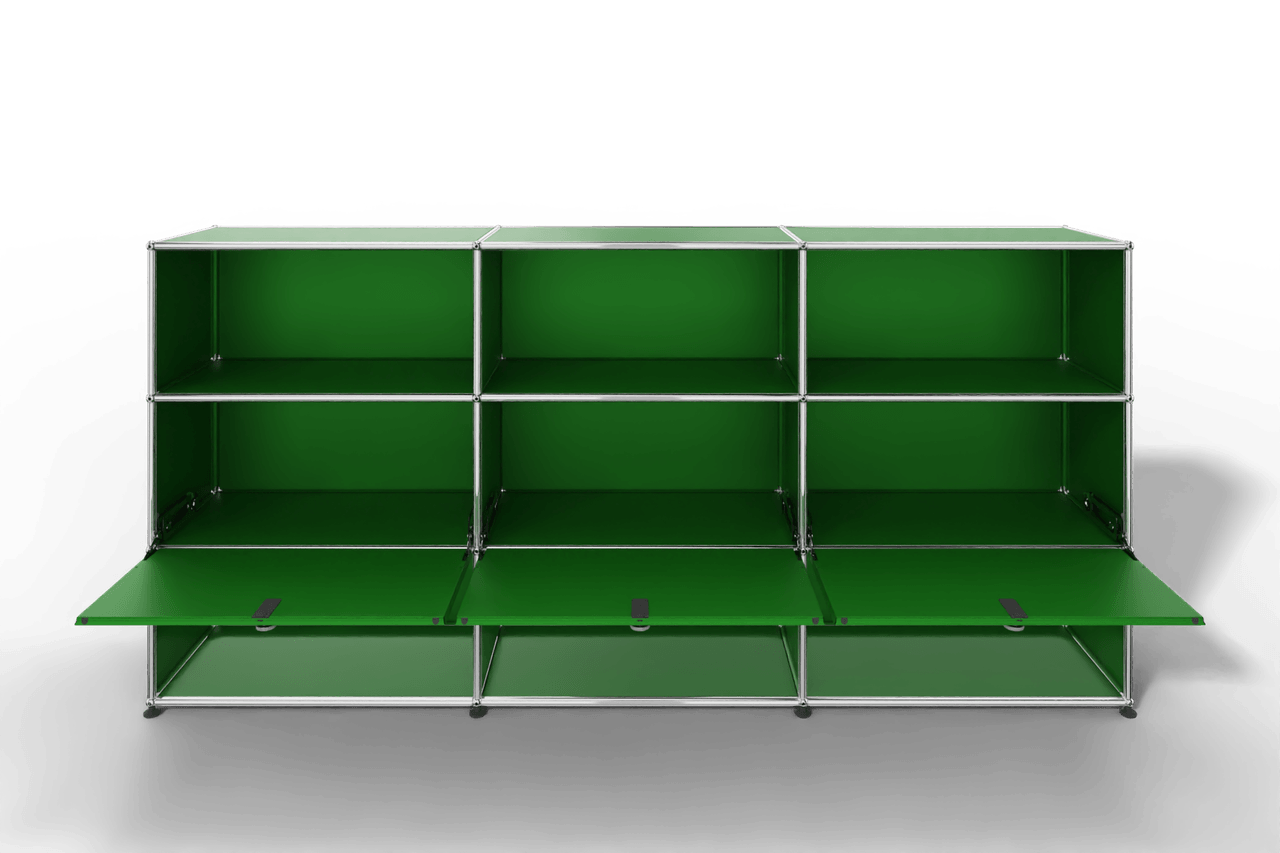USM Haller Highboard mit 3 Klapptüren und 6 offenen Fächern Produktbild