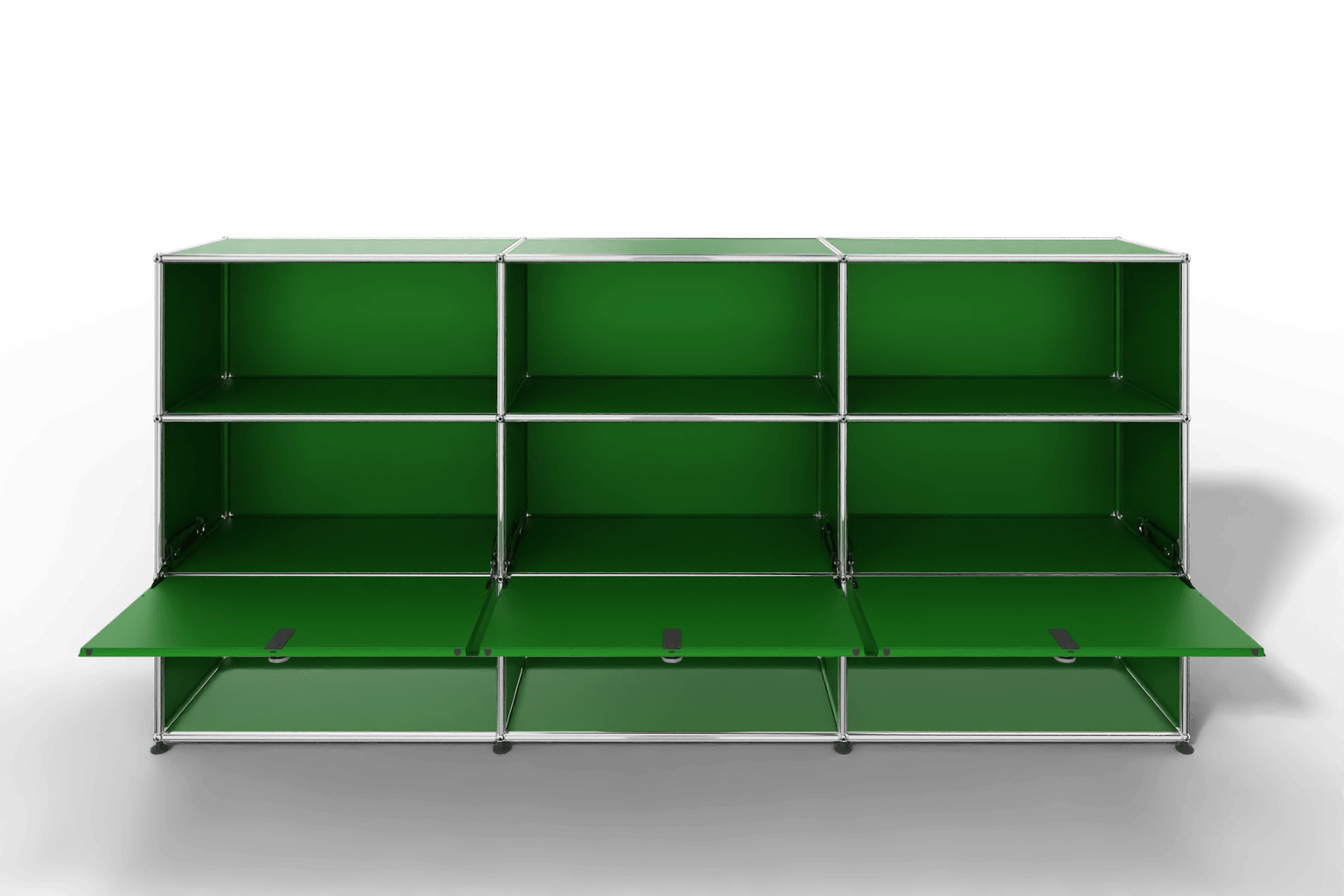 USM Haller Highboard mit 3 Klapptüren und 6 offenen Fächern Produktbild