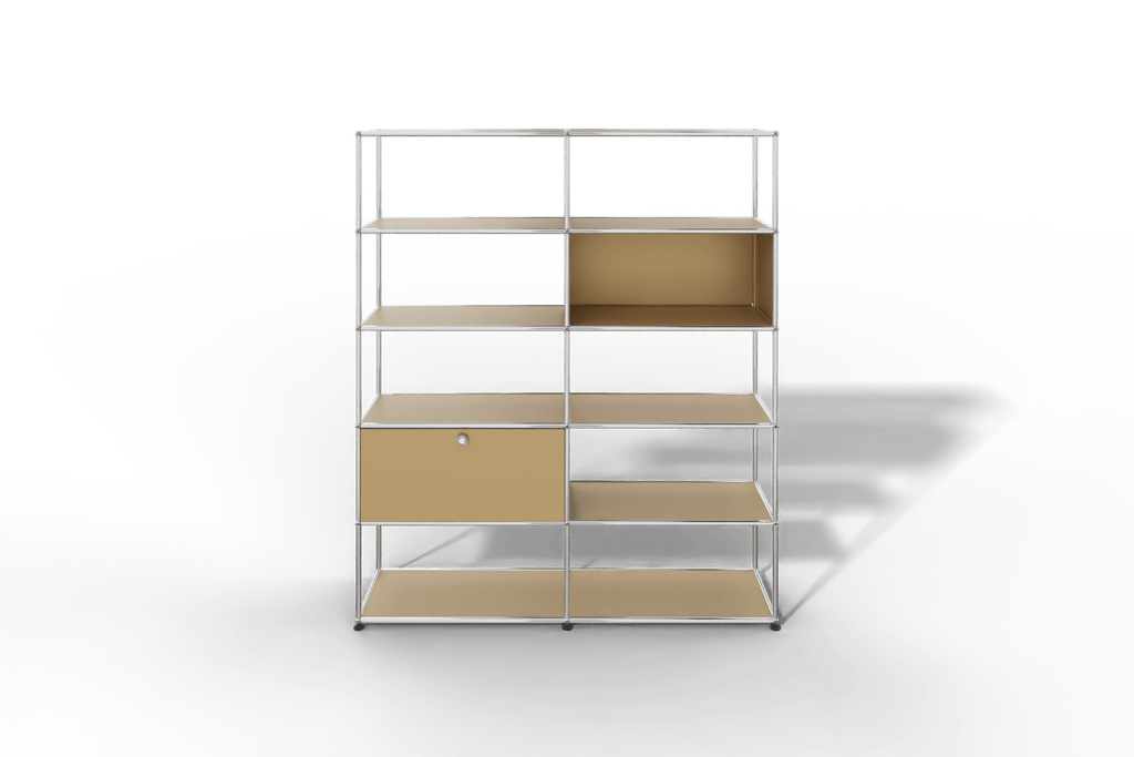 USM Haller Regalwand, offene und geschlossene Fächer kombiniert Produktbild