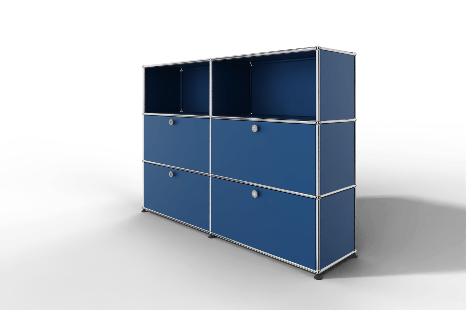USM Haller Highboard mit 4 Klapptüren und 2 offenen Fächern Produktbild