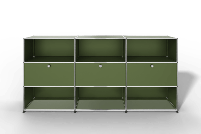 USM Haller Highboard mit 3 Klapptüren und 6 offenen Fächern