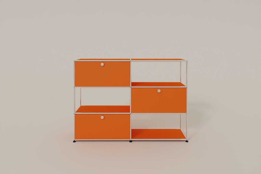 USM Haller Highboard/Raumteiler, 3 offene Elemente, 3 Klapptüren Produktbild