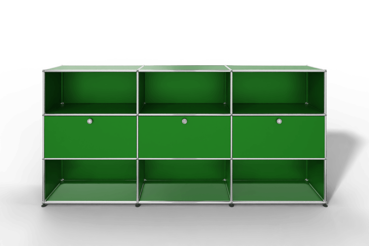USM Haller Highboard mit 3 Klapptüren und 6 offenen Fächern Produktbild