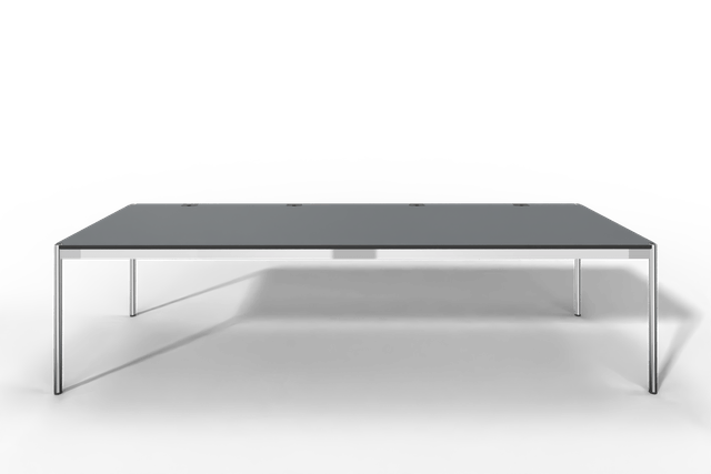 USM Haller Tisch Plus,Tiefe 1000 mm, Oberfläche Linoleum