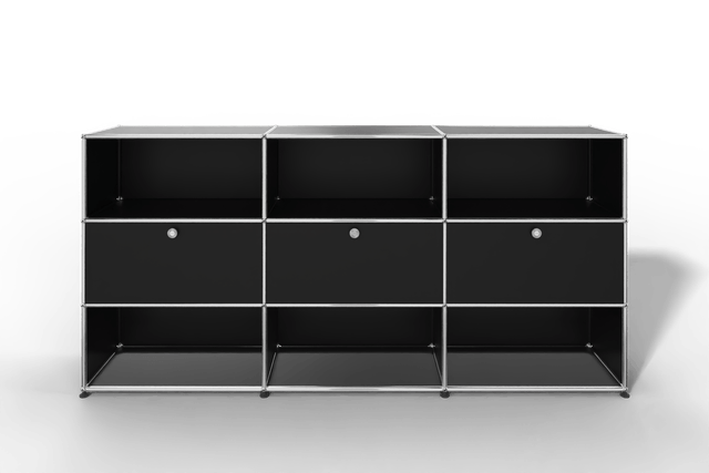 USM Haller Highboard mit 3 Klapptüren und 6 offenen Fächern
