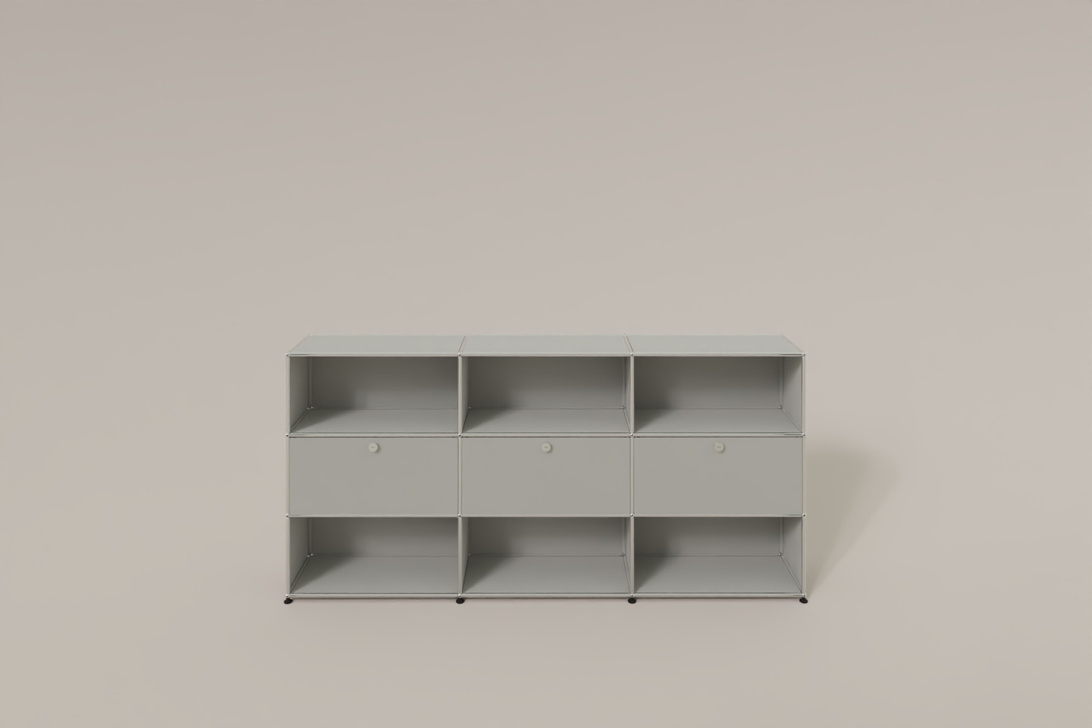USM Haller Highboard mit 3 Klapptüren und 6 offenen Fächern Produktbild
