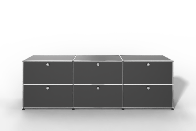 USM Haller Sideboard, mit 6 Klapptüren, von Paul Schärer & Fritz Haller