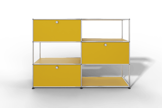 USM Haller Highboard/Raumteiler, 3 offene Elemente, 3 Klapptüren