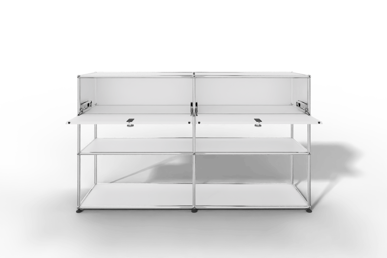 USM Haller Highboard mit 2 Klapptüren und 2 offenen Ebenen Produktbild