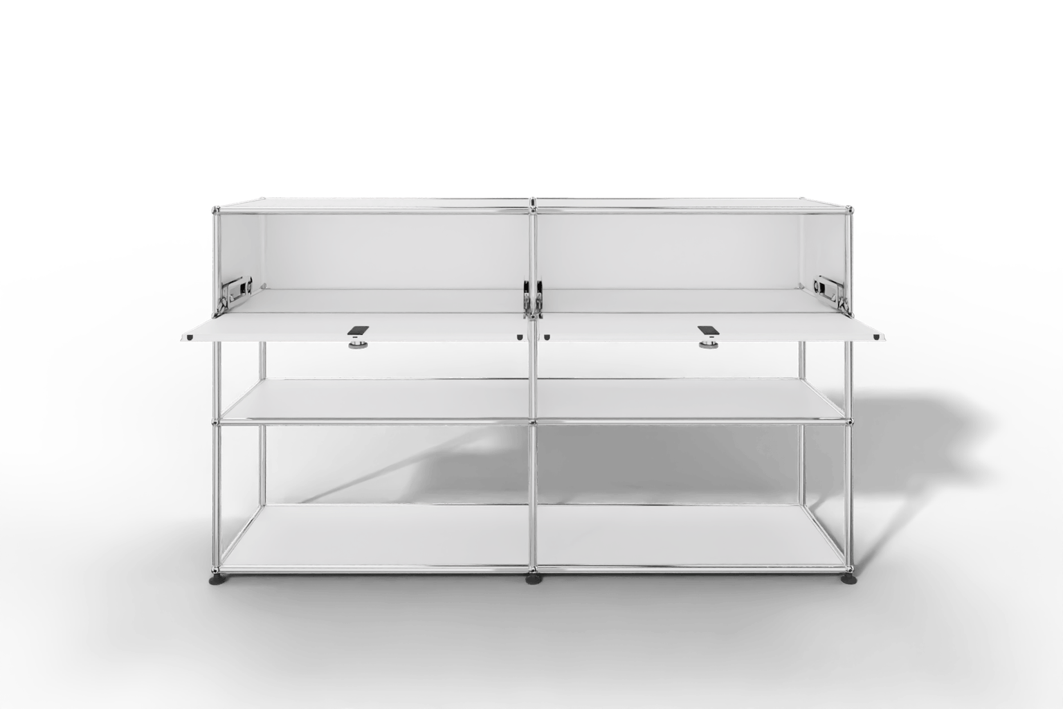 USM Haller Highboard mit 2 Klapptüren und 2 offenen Ebenen Produktbild