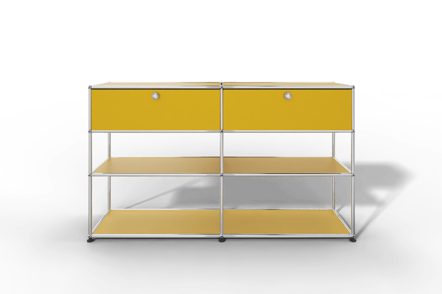 USM Haller Highboard mit 2 Klapptüren und 2 offenen Ebenen Produktbild