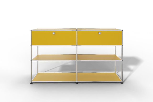 USM Haller Highboard mit 2 Klapptüren und 2 offenen Ebenen