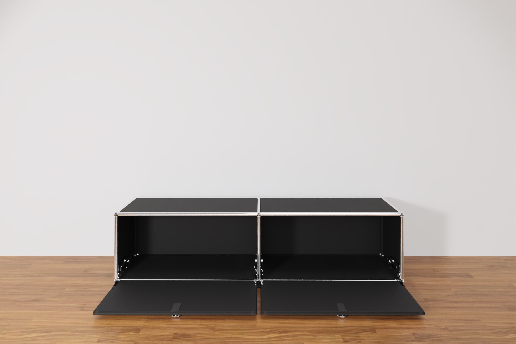 USM Haller Lowboard mit 2 Klapptüren in Graphitschwarz, Ausstellungsstück Produktbild