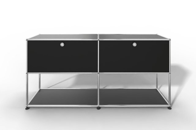 USM Haller Sideboard, 2 Klapptüren, untere Ebene offen