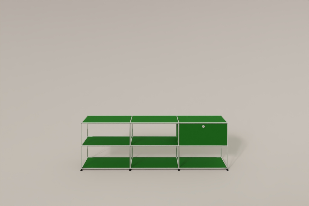 USM Haller Sideboard offen mit einer Klapptüre