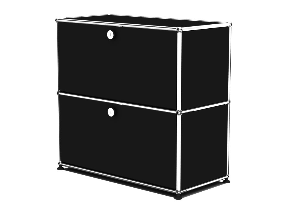 Das beliebte USM Haller Sideboard. 2 Fächer mit Klapptüren übereinander. Produktbild