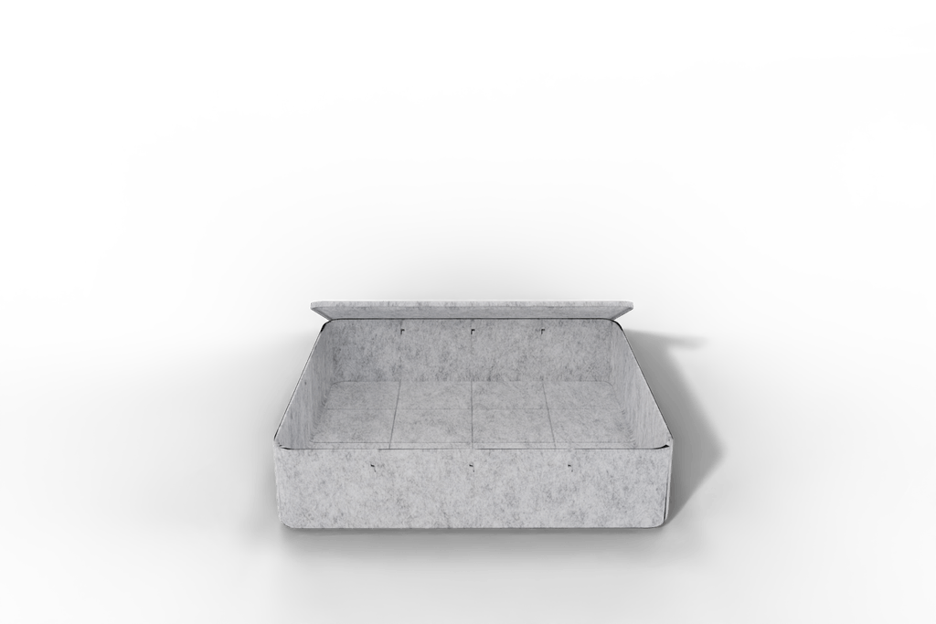 USM Inos Box tief, 500 mit Tablett - wählbar in Anthrazit oder Hellgrau Produktbild