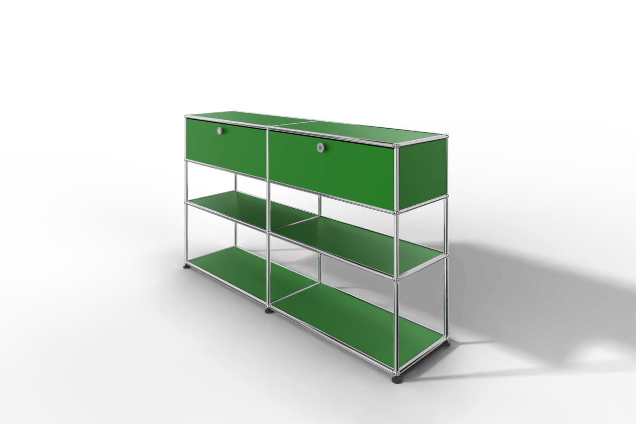 USM Haller Highboard mit 2 Klapptüren und 2 offenen Ebenen Produktbild
